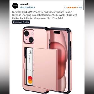 NWT iPhone 15 Plus Case with Card Holder